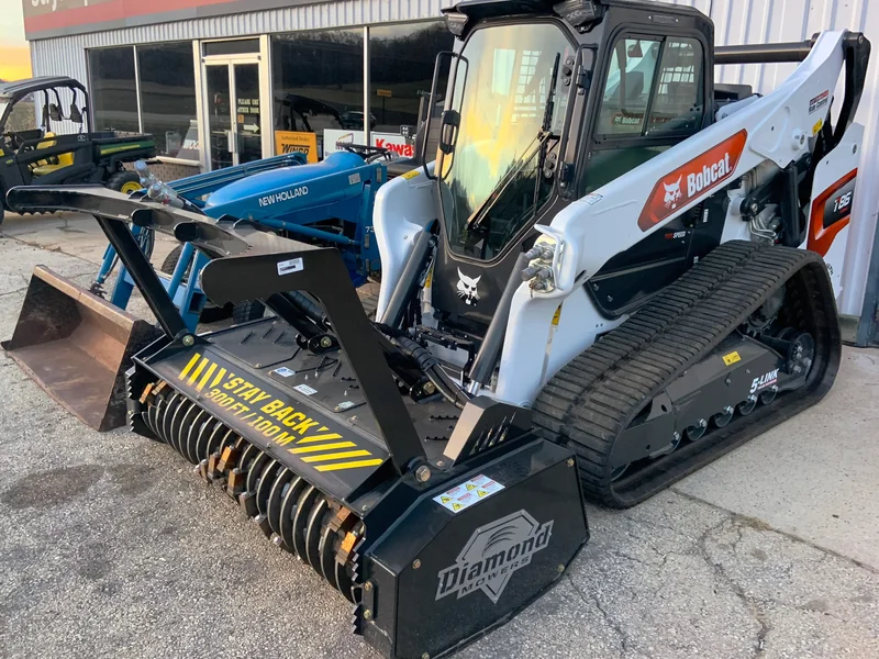 Forestry mulcher brush removal equipment creating defensible space in Placer County California
